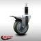 Service Caster 4'' SS Gray Poly Swivel 1-1/8'' Expanding Stem Caster Total Lock Brake SCC-SSEXTTL20S414-PPUB-118 - alternate 4